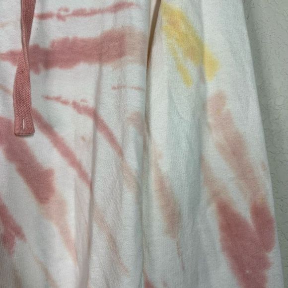 Jane And Delancey Pink White Tie Dye Pullover Hoodie Sweatshirt Womens Sz Medium - Picture 3 of 6